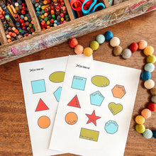 Load image into Gallery viewer, Shapes Matching Printable Game