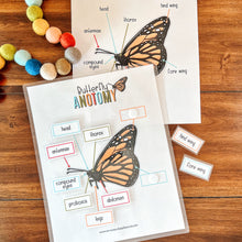 Load image into Gallery viewer, Monarch Butterfly Printable Life Cycle + Anatomy Set