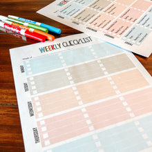 Load image into Gallery viewer, EDITABLE Weekly Checklist