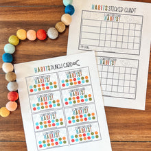 Load image into Gallery viewer, Good Habits Punch Cards + EDITABLE Chart