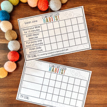 Load image into Gallery viewer, Good Habits Punch Cards + EDITABLE Chart