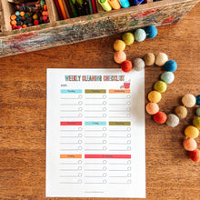 Load image into Gallery viewer, EDITABLE Cleaning Schedules + Encouragement Cards