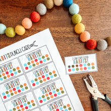 Load image into Gallery viewer, Good Habits Punch Cards + EDITABLE Chart