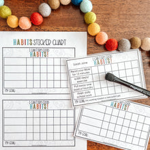 Load image into Gallery viewer, Good Habits Punch Cards + EDITABLE Chart