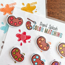 Load image into Gallery viewer, Color Sorting Paint Splash Printable Game