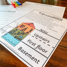 Load image into Gallery viewer, Alphabet House Penmanship Practice Set + Mini Poster