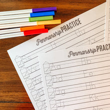 Load image into Gallery viewer, Alphabet House Penmanship Practice Set + Mini Poster