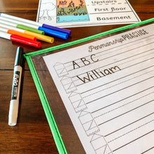 Load image into Gallery viewer, Alphabet House Penmanship Practice Set + Mini Poster