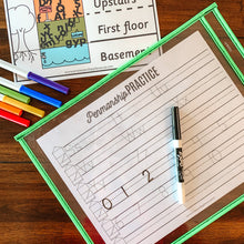 Load image into Gallery viewer, Alphabet House Penmanship Practice Set + Mini Poster
