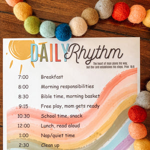 EDITABLE Daily Rhythm Printable