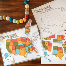 Load image into Gallery viewer, United States Map Printable Puzzle - Arrows And Applesauce