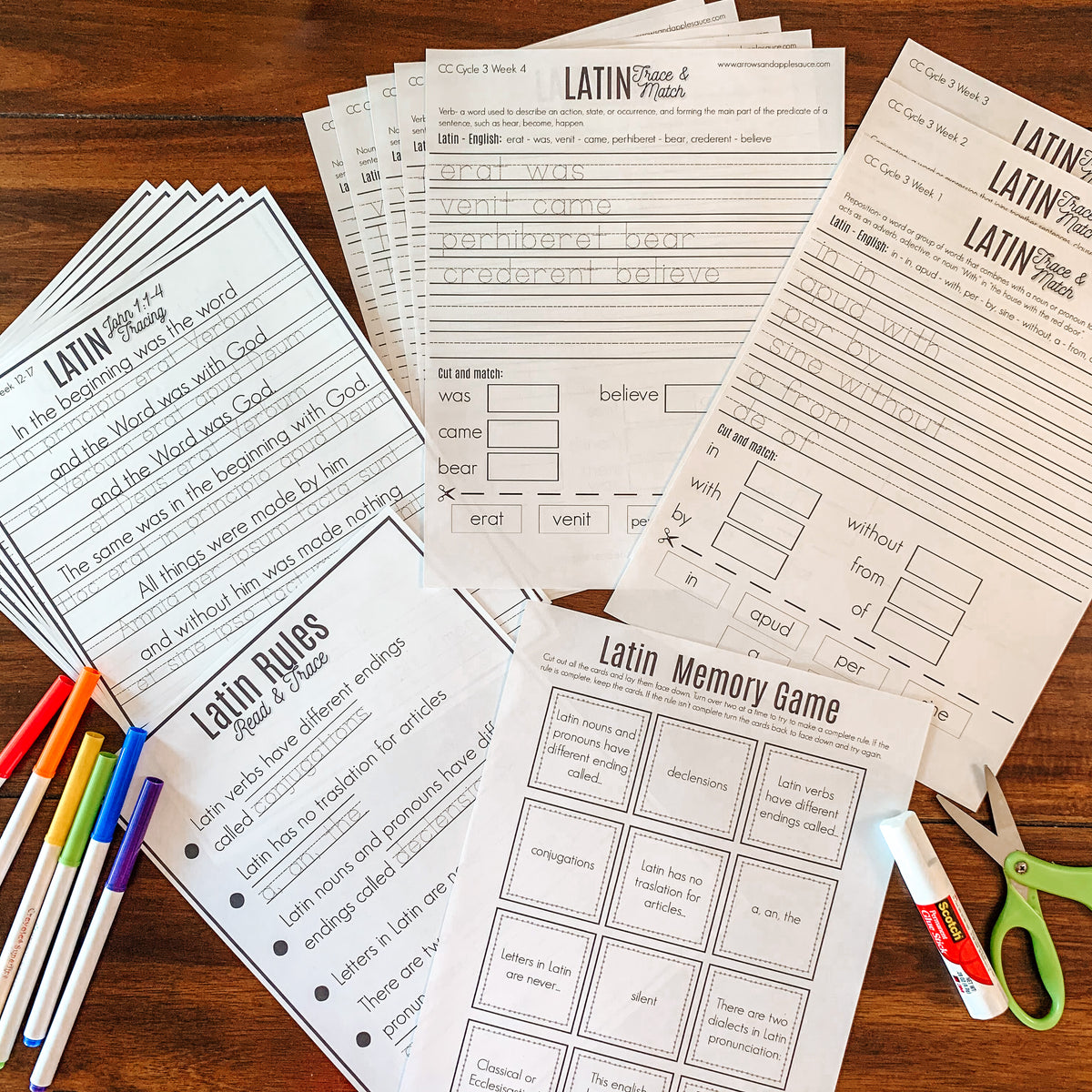 Free Printable Latin Worksheets