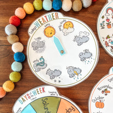 Load image into Gallery viewer, Calendar + Weather Wheel Activity Set