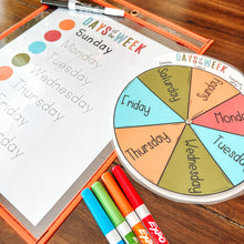 Load image into Gallery viewer, Days Of The Week Wheel + Tracing Worksheet
