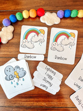 Load image into Gallery viewer, Weather Three Part Cards + Tracing Page