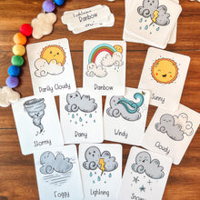 Load image into Gallery viewer, Weather Three Part Cards + Tracing Page
