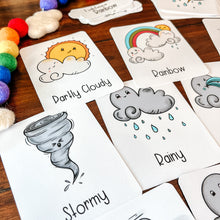 Load image into Gallery viewer, Weather Three Part Cards + Tracing Page