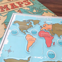 Load image into Gallery viewer, Continents And Oceans Printable Map Puzzle