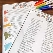 Load image into Gallery viewer, States & Capitals Printable Activity BUNDLE - Arrows And Applesauce