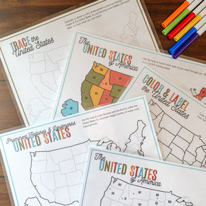 States & Capitals Printable Activity BUNDLE - Arrows And Applesauce