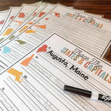 Load image into Gallery viewer, States & Capitals Printable Activity BUNDLE - Arrows And Applesauce