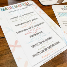 Load image into Gallery viewer, Math Facts Printable Cards - Measurements & Laws