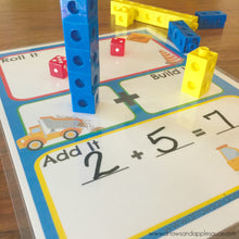 Load image into Gallery viewer, "Roll It, Build it, Add It" Printable Dice Game - Arrows And Applesauce