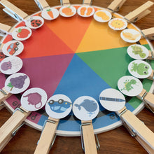 Load image into Gallery viewer, Preschool Color Matching Printable Wheel - Arrows And Applesauce
