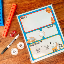 Load image into Gallery viewer, Subtraction Math Dice Game Printable - Arrows And Applesauce