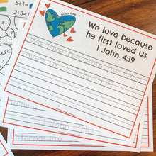 Load image into Gallery viewer, "God Is Love" Printable Bible Activity Pack - Arrows And Applesauce