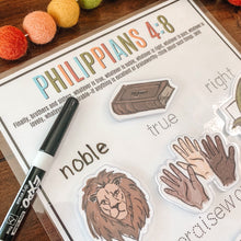 Load image into Gallery viewer, Philippians 4:8 Printable Bible Study - Arrows And Applesauce