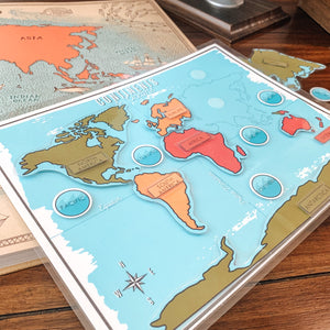 Continents And Oceans Printable Map Puzzle
