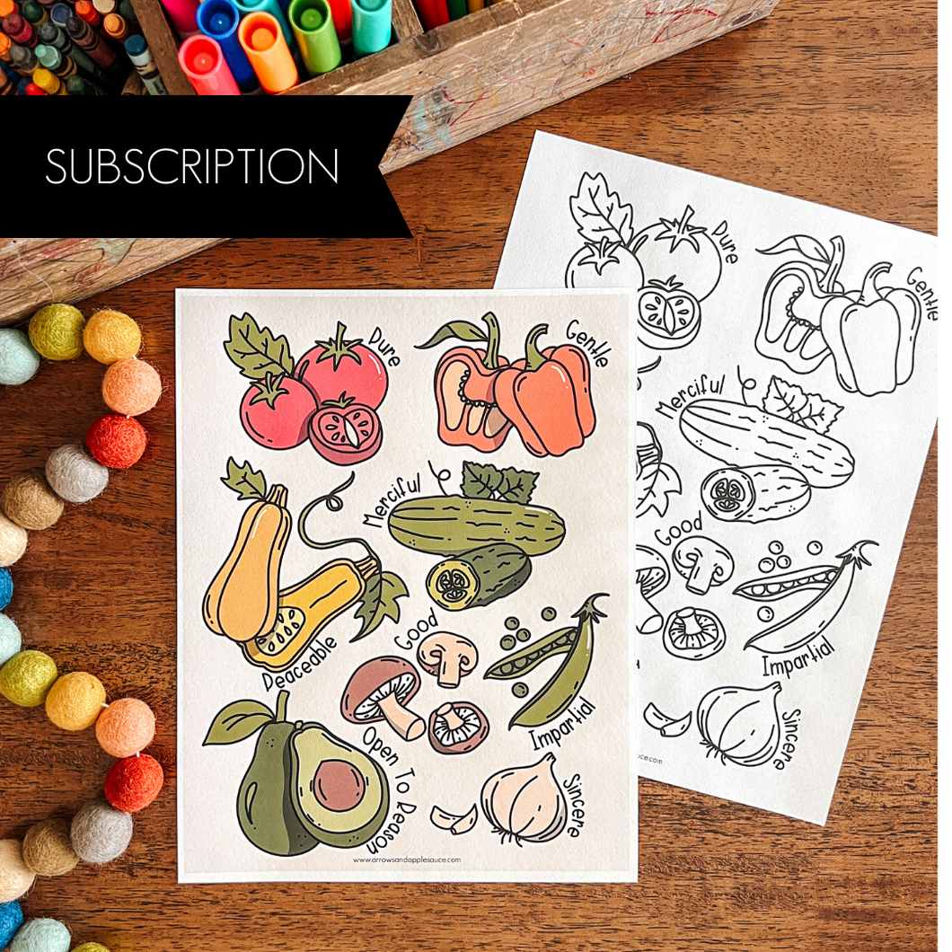 Apple Snacks Printable Monthly Subscription