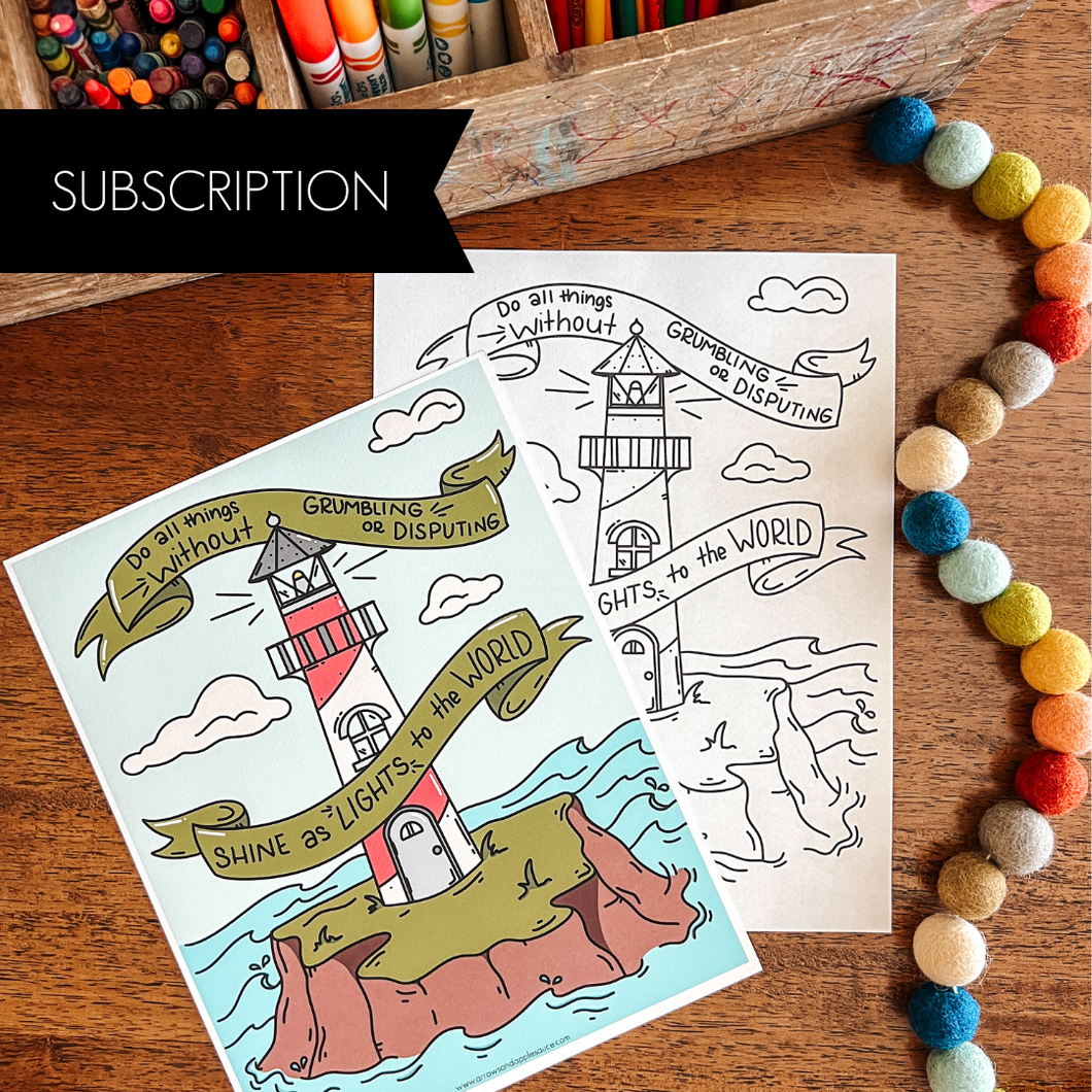 Apple Snacks Printable Monthly Subscription