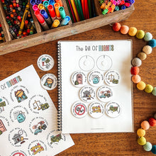 Load image into Gallery viewer, Spiral-bound notebook with &#39;Bill of Rights&#39; activity on a wooden surface with stationery items.
