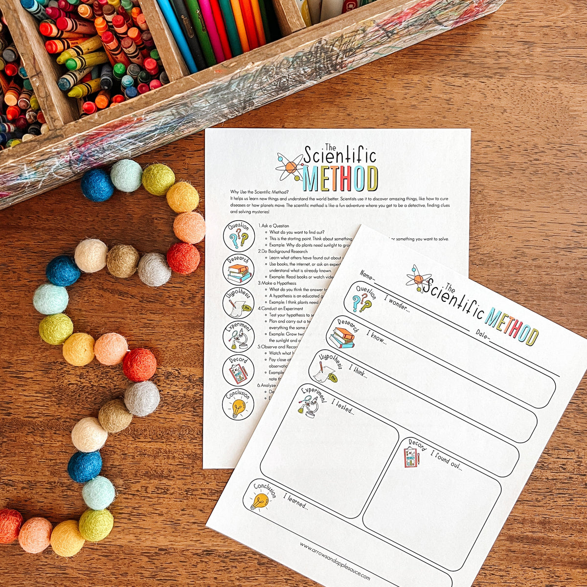 Scientific Method Printable Activity Set – Arrows And Applesauce
