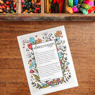 FREE Homeschooler's Prayer Art Print + Coloring Page