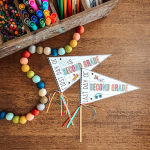 First + Last Day Printable Pennant Flags