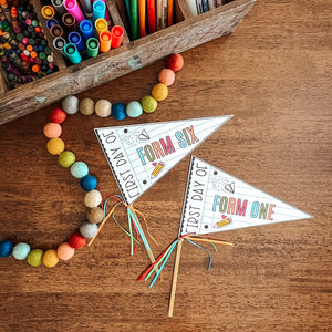 First + Last Day Printable Pennant Flags