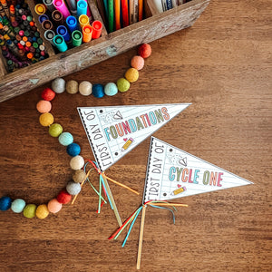 First + Last Day Printable Pennant Flags