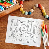 FREE Hello Fall Coloring Page