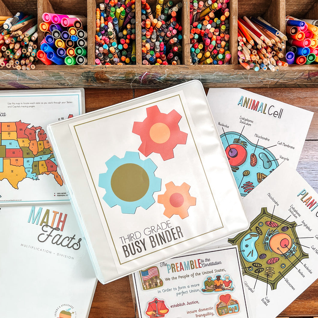 Third Grade Printable Busy Binder Starter Kit
