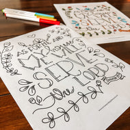 FREE Joshua 24:15 Printable Art Print + Coloring Page