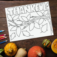 FREE Thankful Tree Coloring Page