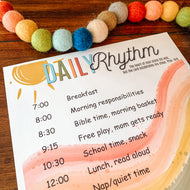 EDITABLE Daily Rhythm Printable
