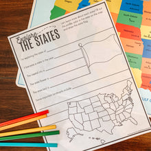 Load image into Gallery viewer, Explore The States Worksheet
