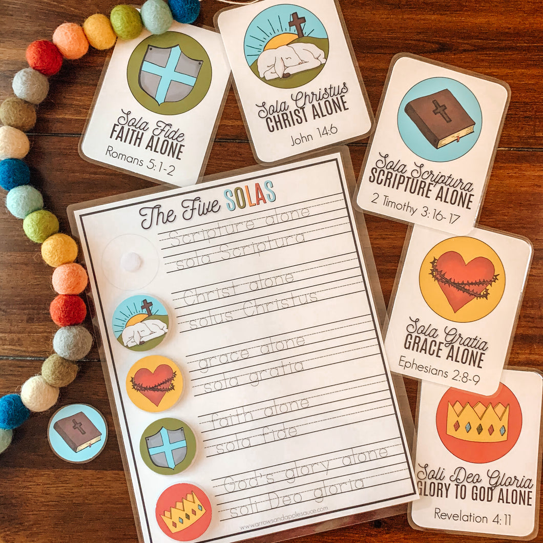 Five Solas Printable Reformation Activity - Arrows And Applesauce