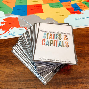U.S. States & Capitals Printable Flashcards - Arrows And Applesauce