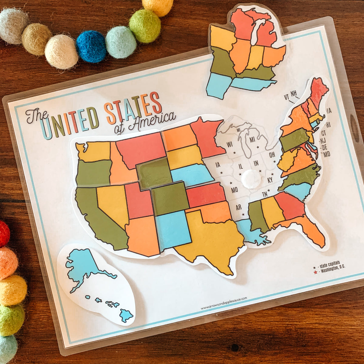 United States Map Printable Puzzle – Arrows And Applesauce