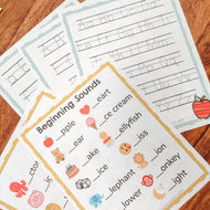 FREE Alphabet Tracing + Beginning Sounds Activities